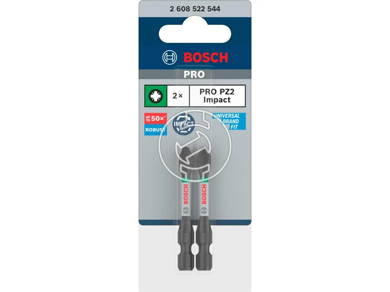 Bosch PZ2 bit készlet 55 mm 2 db