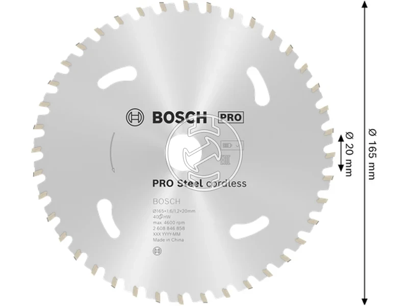 Kép: PRO Steel Akkus Korfureszlap HH 165x20x1.61.2 - 40T.webp