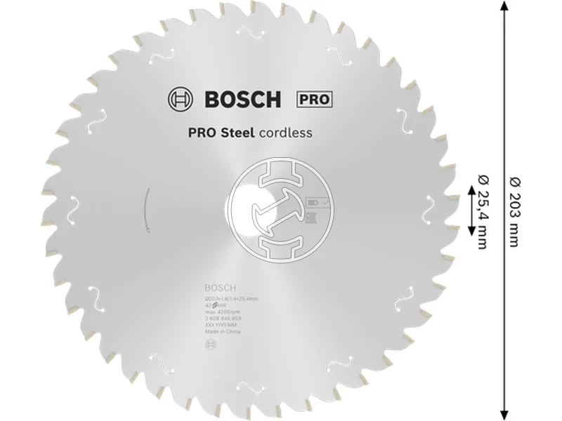 Kép: PRO Steel Akkus Korfureszlap HH 203x25.4x1.81.4 - 42T.webp