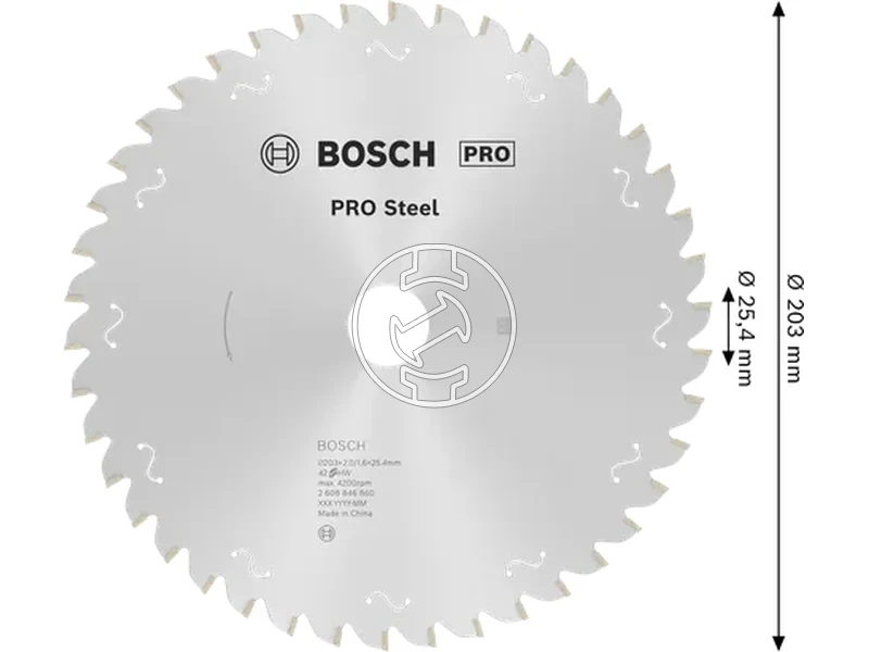 Kép: PRO Steel Korfureszlap HH 203x25.4x2.01.6 - 42T.webp