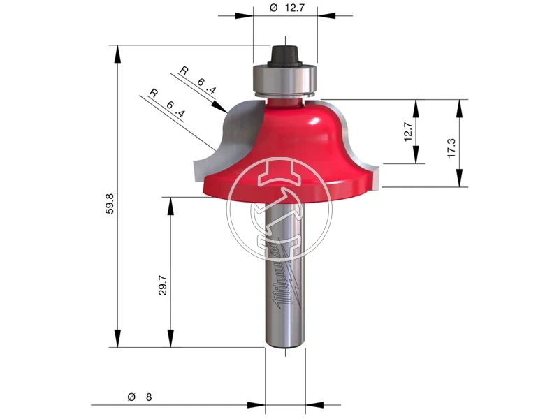 Kép: Profilmaro Romai Ogee S8 381 mm-1db.webp