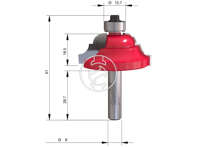 Kép: Profilmaro Romai Ogee S8 428 mm-1db.webp