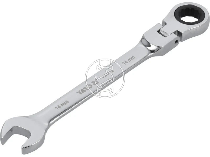 Kép: Racsnis csuklos feju gyuru-villaskulcs 14 mm.webp