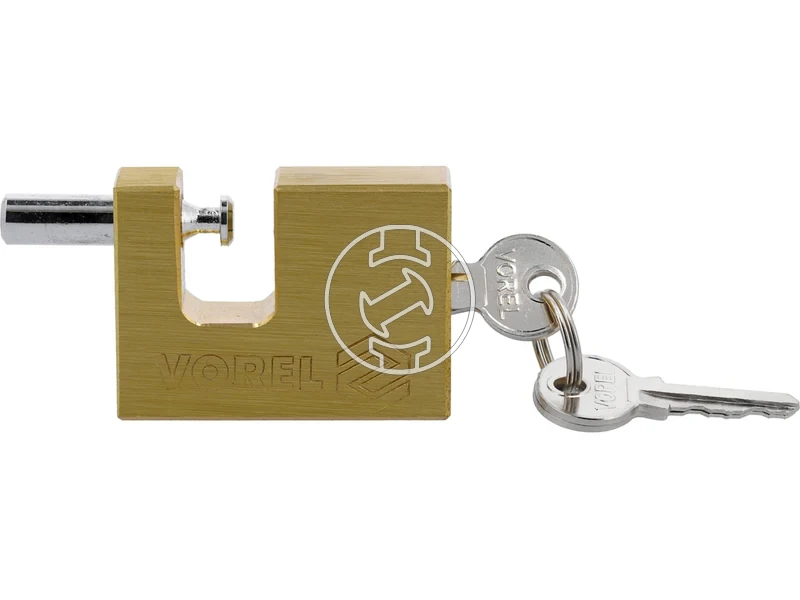 Kép: RECTANGULAR BRASS PADLOCK 50MM.webp