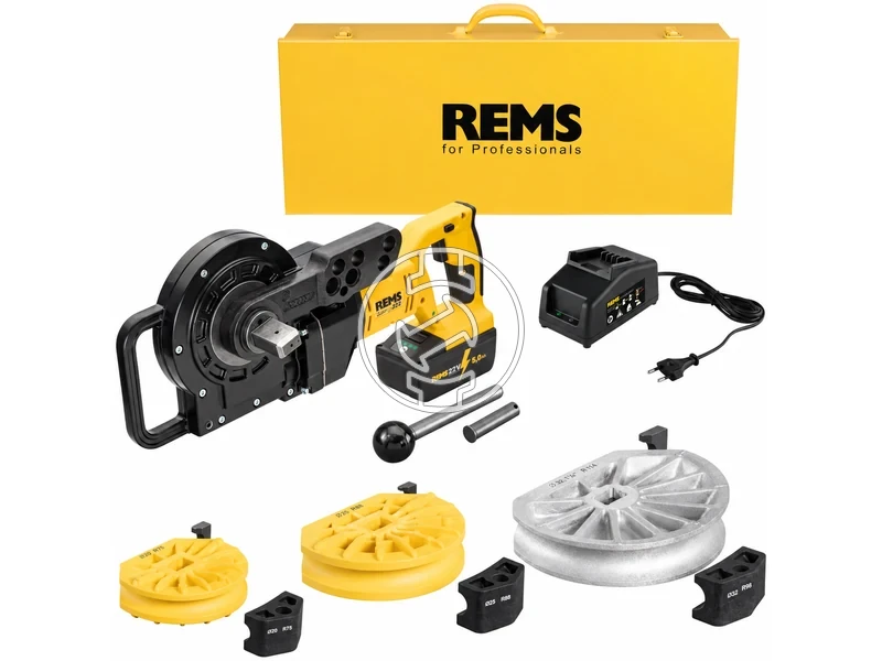Kép: Rems Curvo 22V Set akkus csohajlito 22 V 10 - 40 mm 0 - 180 Szenkefes 1 x 5 Ah akku tolto Kofferben_0.webp