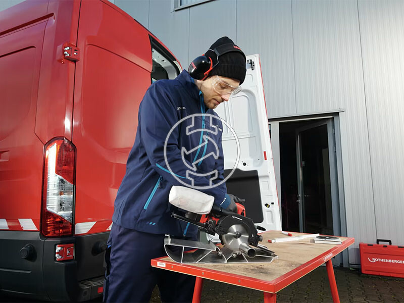 Rothenberger PIPECUT Mini akkus fémvágó körfűrész + Duracut Uni