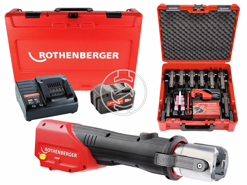 Rothenberger Set R4000 MaxiPro 1/4 - 9/8 inch akkus hidraulikus présgép