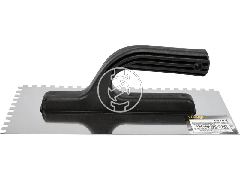 Kép: Rozsdamentes acel fogazott glettvas 270130 mm 66 mm fogazas.webp