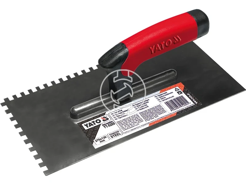 Kép: Rozsdamentes acel fogazott simito 270130 mm 66 mm fogazat.webp