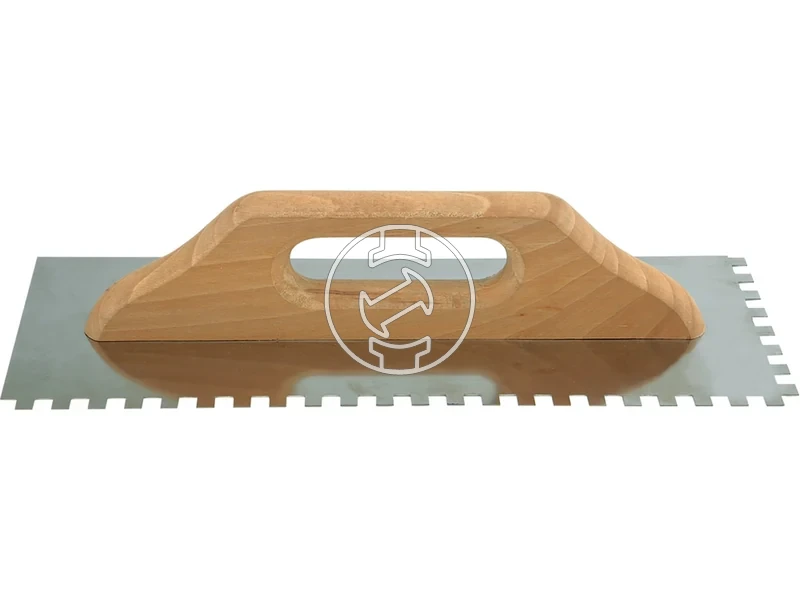 Kép: Rozsdamentes acel fogazott simito 380 mm 8x8 mm fogazat.webp