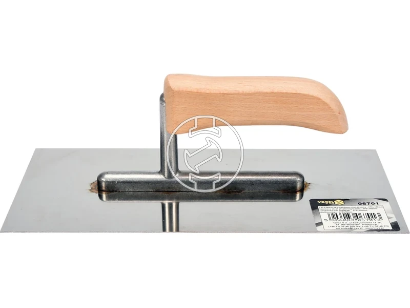 Kép: Rozsdamentes acel glettvas 280 mm aluminium hatlappal.webp