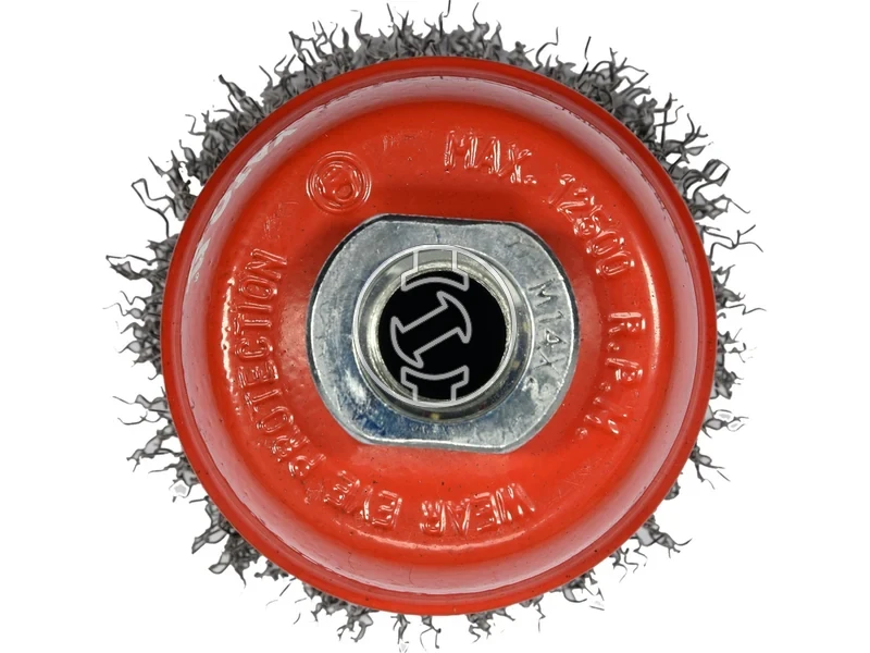 Kép: Rozsdamentes INOX drotszalas cseszekefe 65 mm M14 menet.webp