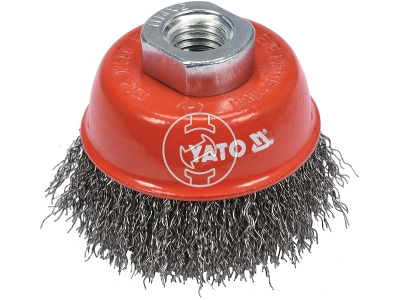 Kép: Rozsdamentes INOX drotszalas cseszekefe 65 mm M14 menet.webp