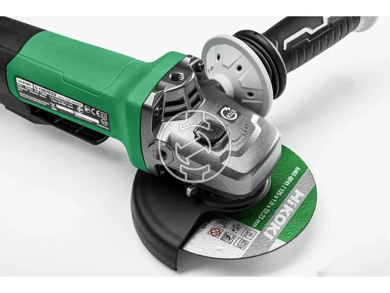 Kép: Sarokcsiszolo 125mm 1320W szenkefementes visszarugas elleni vedelem also kapcsolo 22Kg.webp