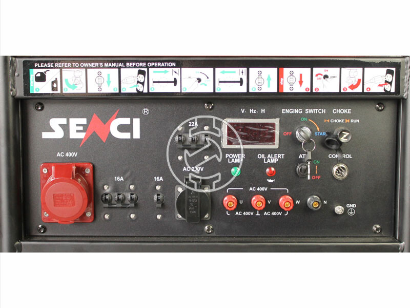 Senci SC-15000TE-EVO benzines háromfázisú aggregátor