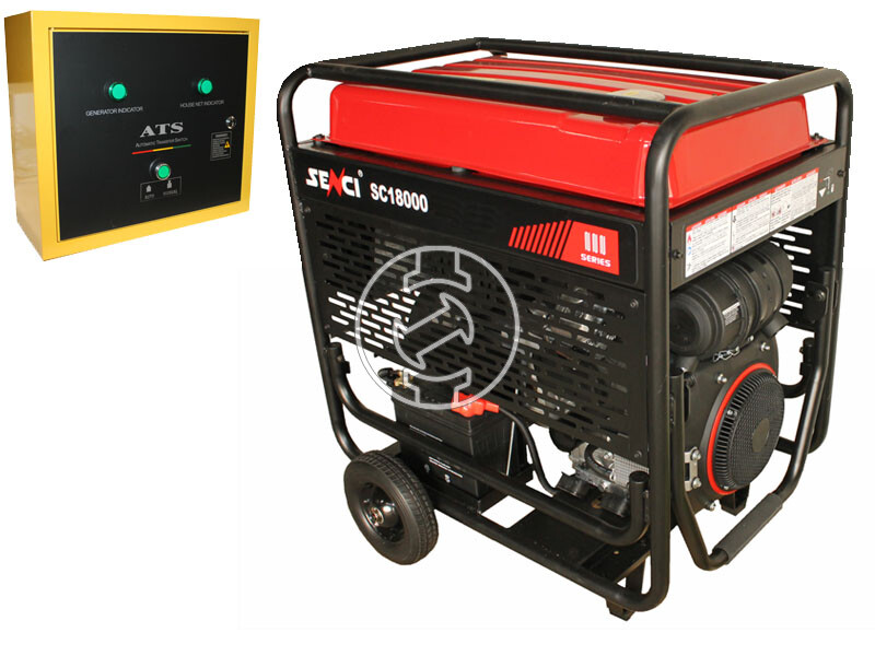 Senci SC-18000-EVO-ATS benzines egyfázisú aggregátor