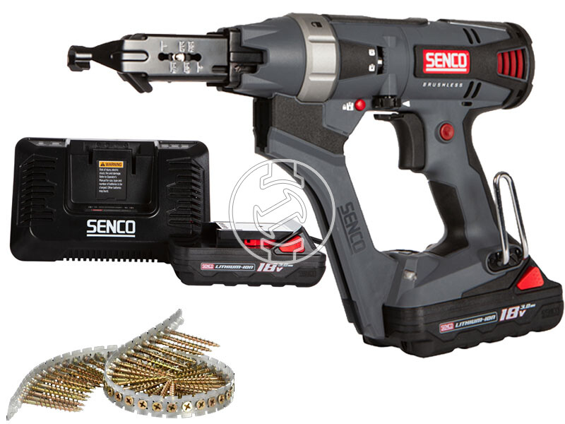 Senco DS522-18V akkus táras csavarbehajtó 3,5×25-ös gipszkarton csavarral