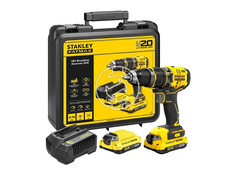 Stanley SFMCD700C2S-QW akkus fúrócsavarozó tokmányos 20V MAX, 13 mm, 2 x 1.5 Ah