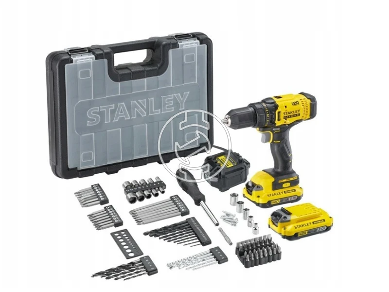 Stanley SFMCD714D2A-QW akkus fúrócsavarozó tokmányos V20, 2 x 2.0 Ah