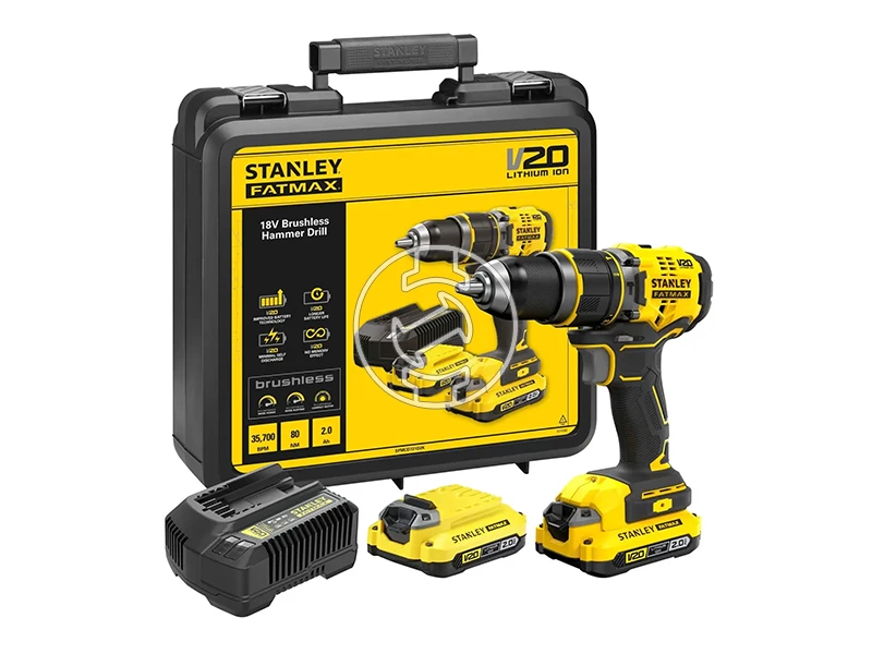 Stanley SFMCK461D2T-QW akkus gép szett V20, 2 x 2.0 Ah