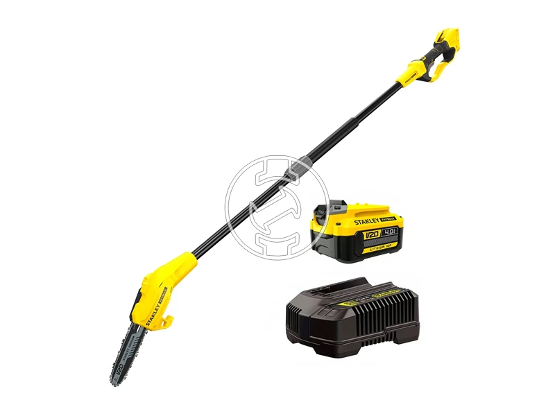Stanley SFMCPS620M1-QW akkus magassági láncfűrész V20, teleszkópos, 20 cm