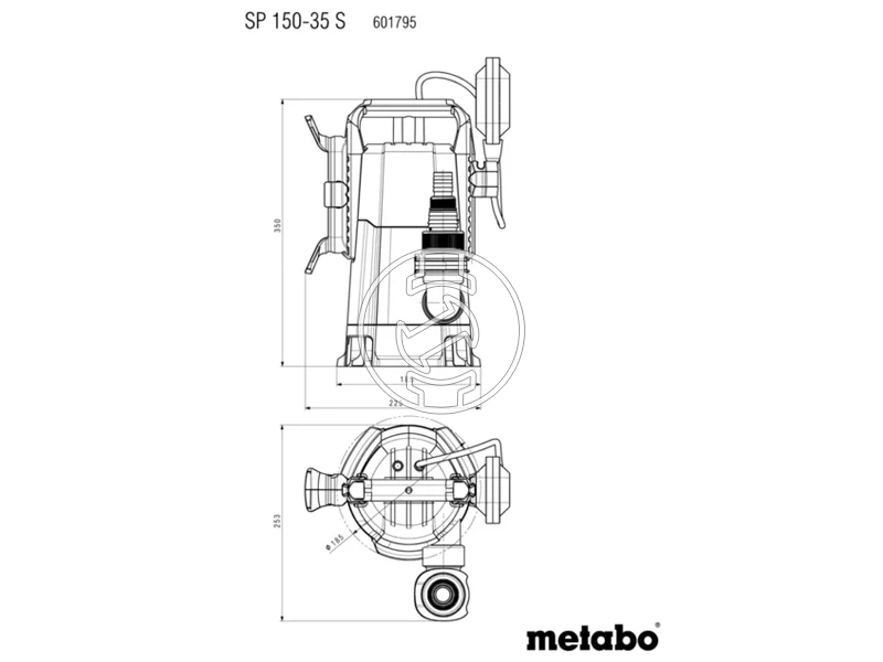 Metabo SP 150-35 S búvárszivattyú szennyezett vízre
