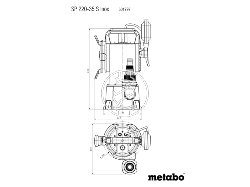 Metabo SP 220-35 S Inox búvárszivattyú szennyezett vízre