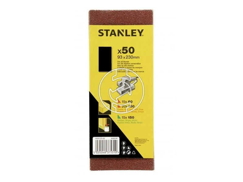 Stanley rezgőcsiszolólap készlet 60/100/150 g