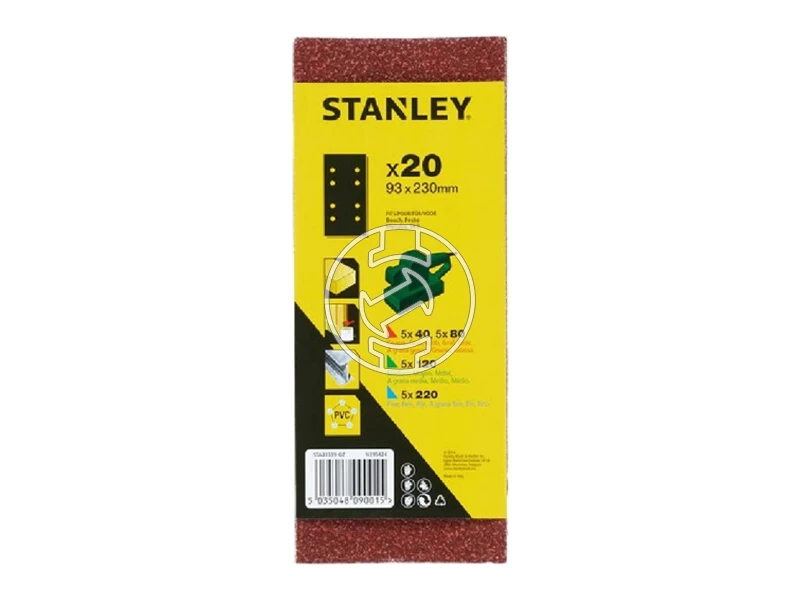 Stanley rezgőcsiszolólap készlet 40/80/120/220 g