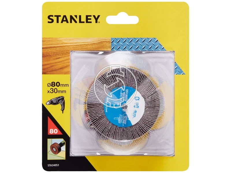 Kép: Stanley aluminium lamellas csiszolohenger 80 x 20 mm 80g_1.webp