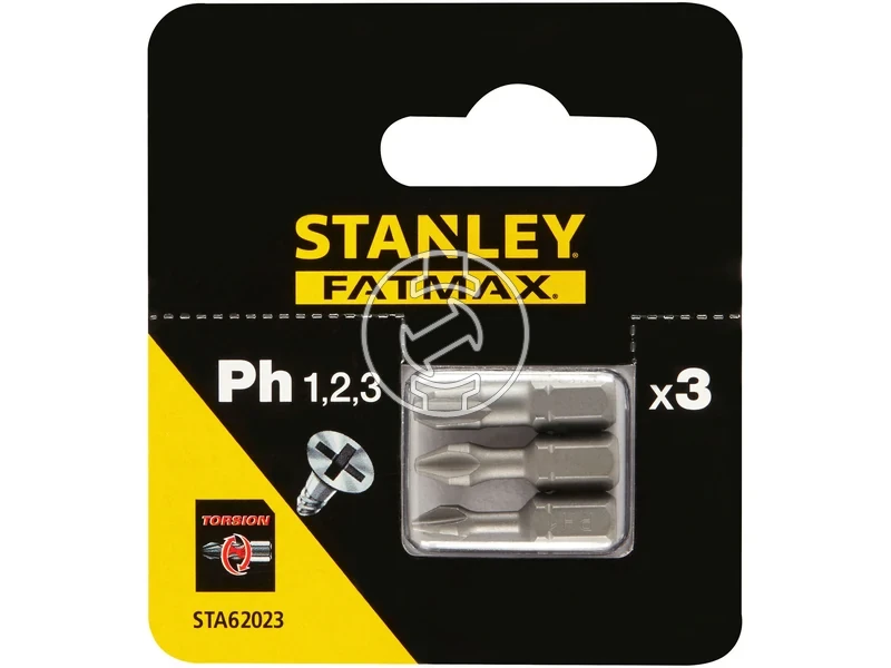 Kép: Stanley bit keszlet PH1-PH3 25 mm 3 reszes_1.webp