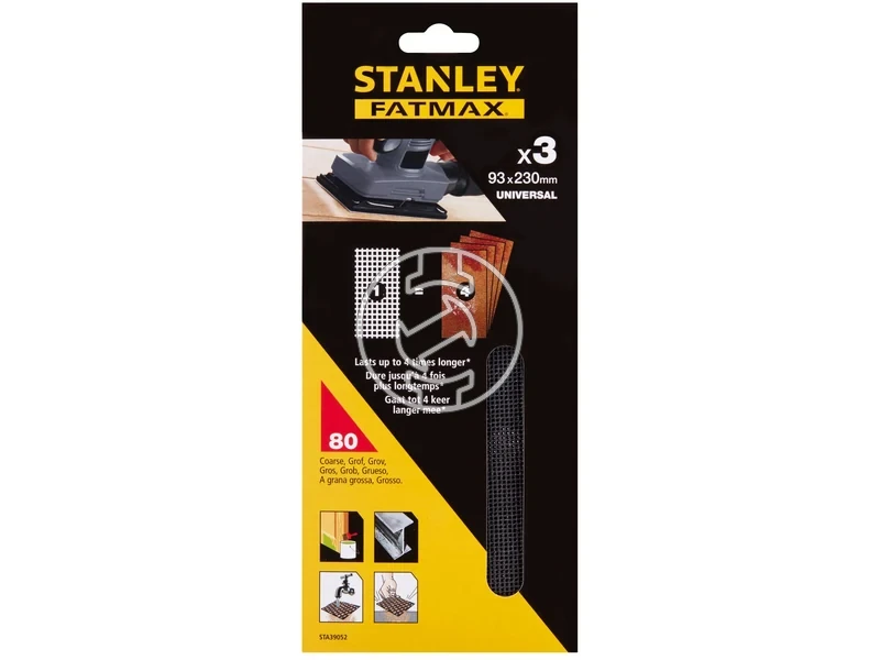 Kép: Stanley csiszolohalo keszlet 93 x 230 mm 3 db P80_0.webp