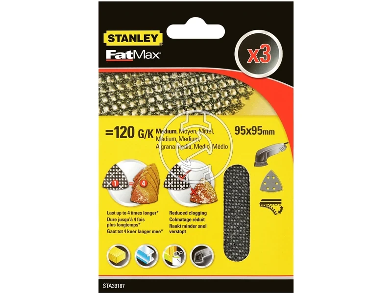 Kép: Stanley csiszolohalo keszlet 93 x 93 mm 3 db P120_1.webp