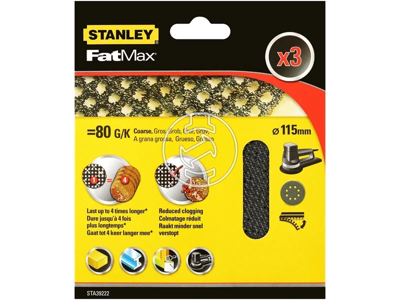 Kép: Stanley excenter csiszolohalo keszlet 115 mm 3 db P80_1.webp