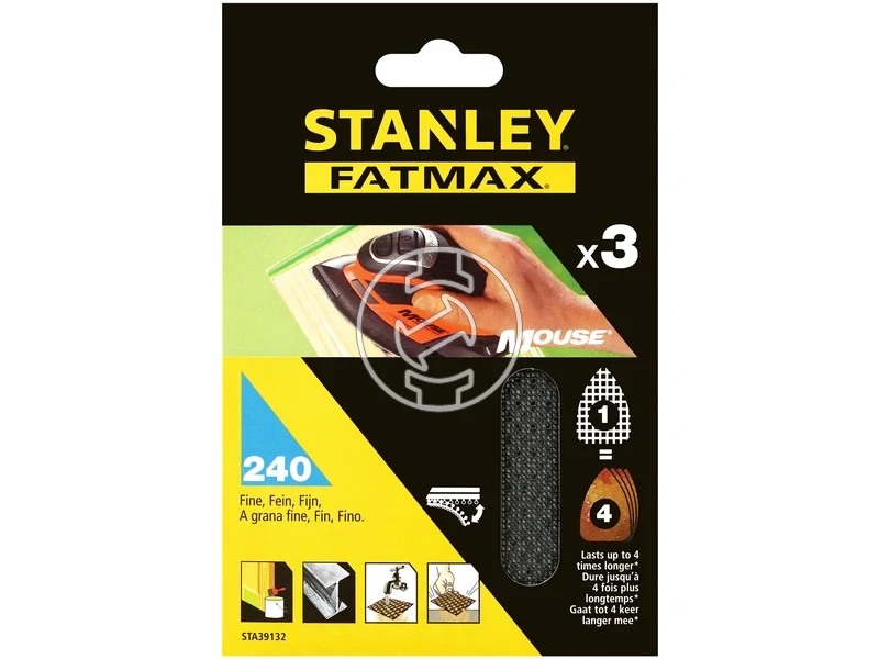 Kép: Stanley mouse csiszolohalo keszlet 135 x 95 mm 3 db P240_1.webp