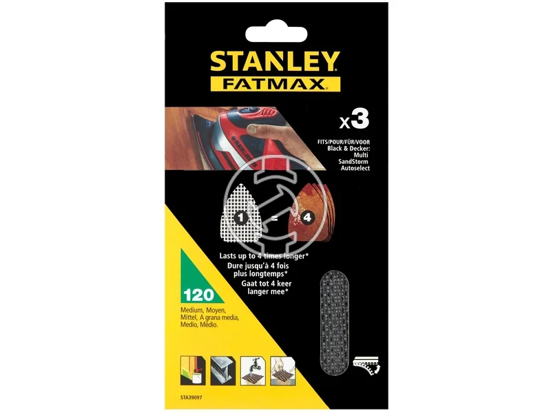 Kép: Stanley multicsiszolo csiszolohalo keszlet 115 x 280 mm 3 db P120_1.webp