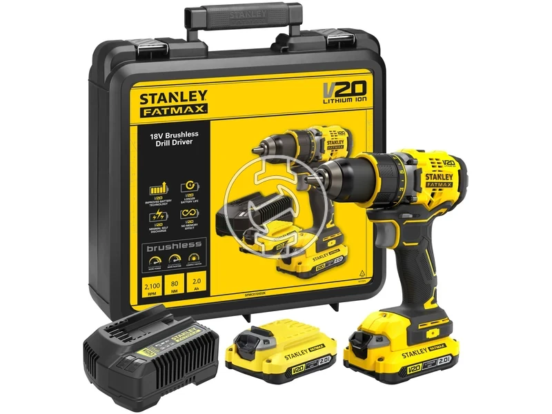 Kép: Stanley SFMCD720D2K-QW akkus furocsavarozo tokmanyos 20V MAX 2 x 2.0 Ah_0.webp