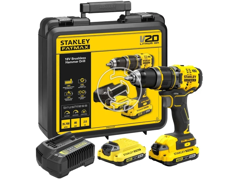 Kép: Stanley SFMCD721D2K-QW akkus utvefuro-csavarozo 20V MAX 2 x 2.0 Ah_0.webp