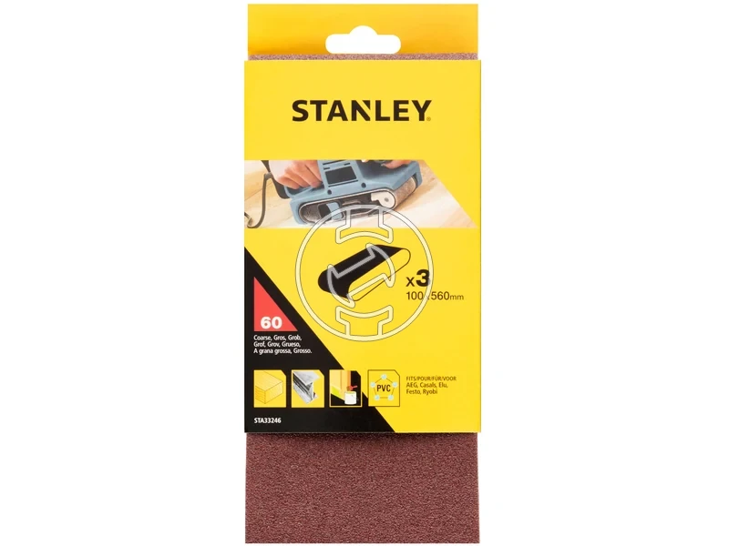 Kép: Stanley vegtelenitett csiszoloszalag 100 x 560 mm 60g_1.webp