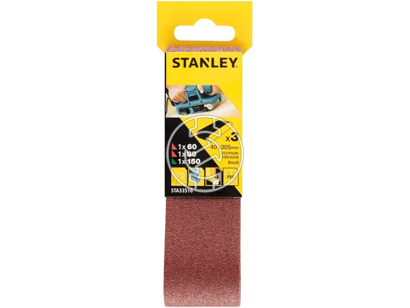 Kép: Stanley vegtelenitett csiszoloszalag 40 x 305 mm 3 db_1.webp