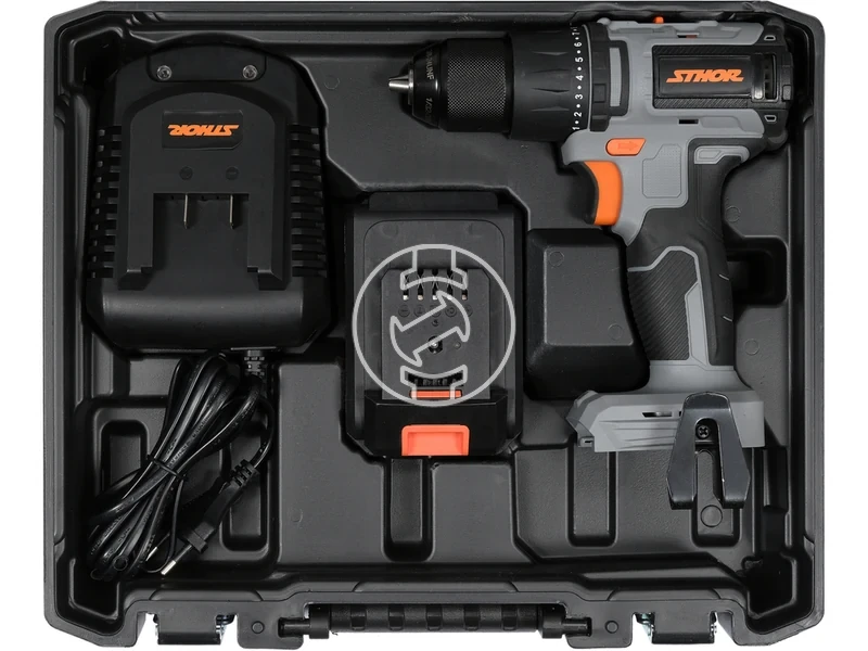 Kép: Sthor 78085 akkus furocsavarozo tokmanyos 20 V 45 Nm 2 Ah akku tolto.webp
