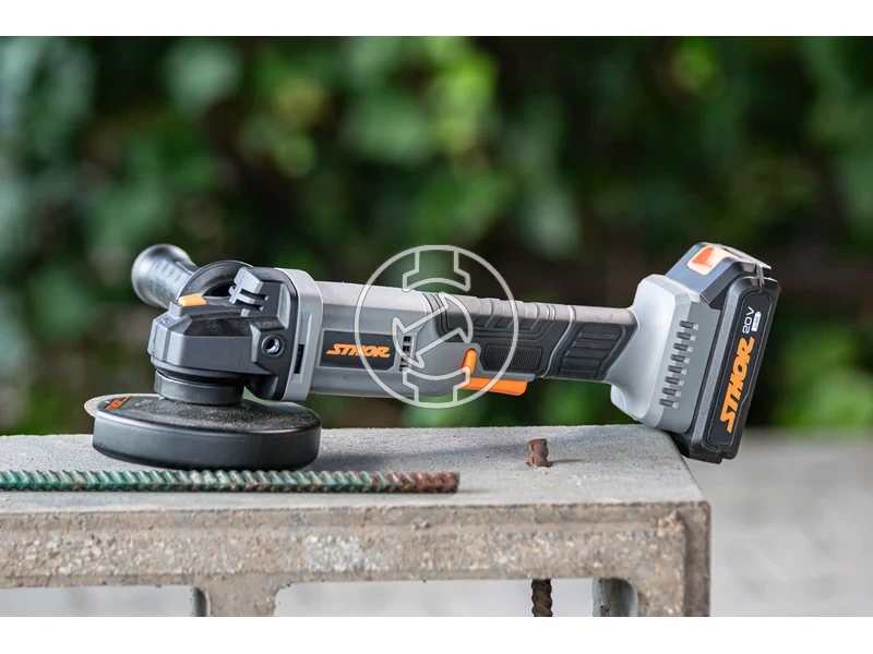 Kép: Sthor 78090 akkus sarokcsiszolo 20 V 125 mm.webp