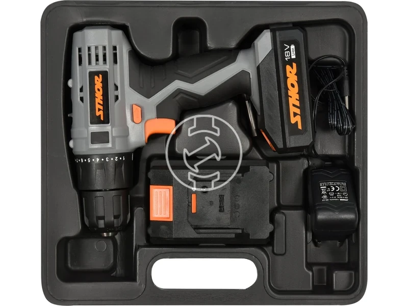 Kép: Sthor 78972 akkus furocsavarozo tokmanyos 18 V 2 x 13 Ah akku tolto.webp