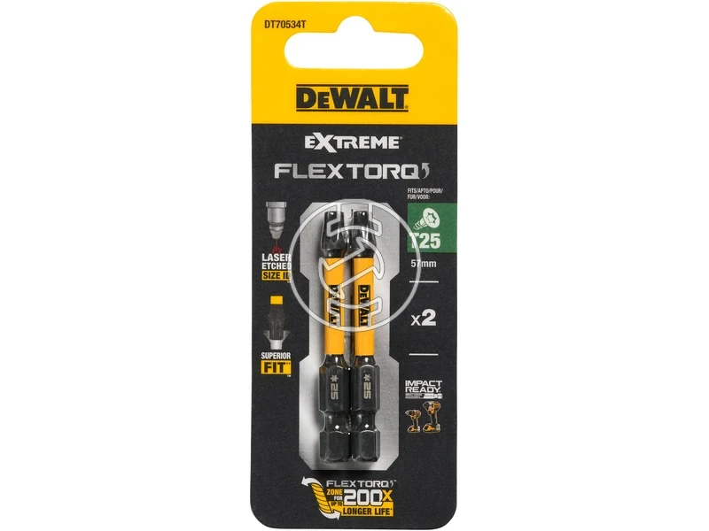 Kép: T25 FLRQ CSAVARHUZO BITHEGY 57 MM 2 DB.webp