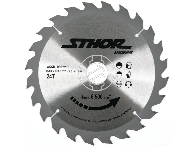 Kép: TCT kemenyfem-lapkas korfureszlap fahoz 200 x 30 mm 24 fog.webp