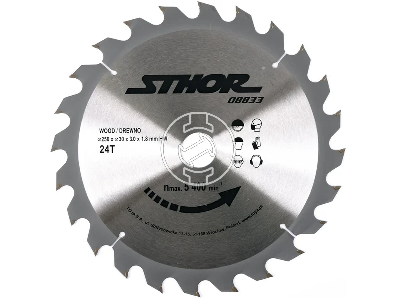 Kép: TCT kemenyfemlapkas korfureszlap fahoz 250 x 30 mm 24 fog.webp