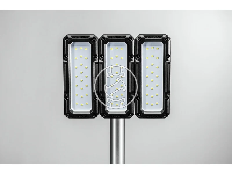 Kép: Teleszkopos alloreflektor 3 elforgathatodontheto fej 1000200030004000 Lumen halozati csatlakozo hibrid akkurol vagy halozatrol IP55 88Kg.webp