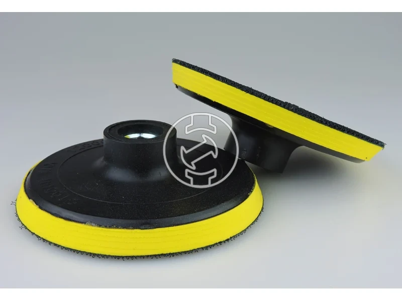 Kép: Tepozaras szivacsos gumitanyer 100mm x M14 fibertarcsahoz sarga.webp