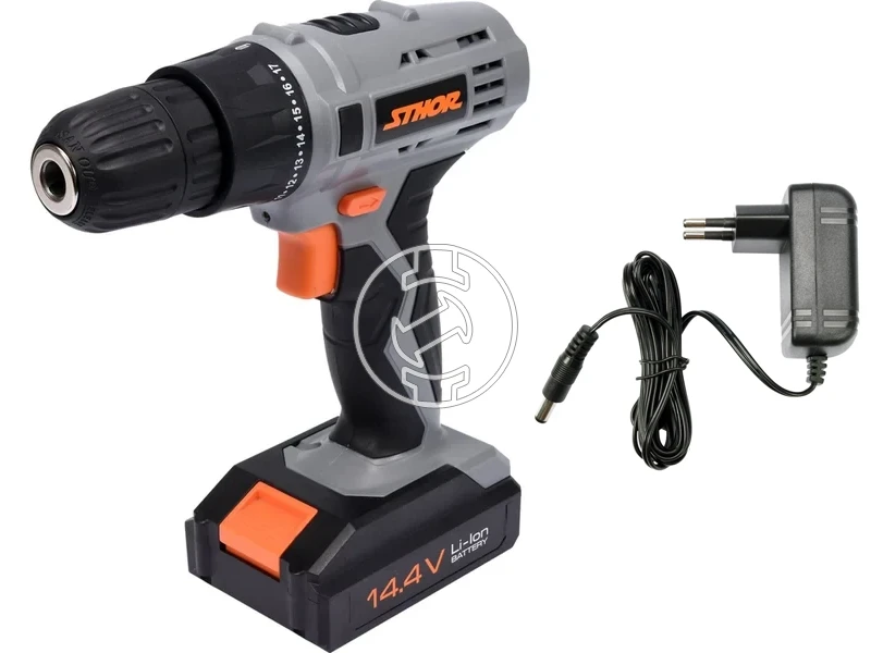 Sthor 78982 akkus fúrócsavarozó tokmányos 14,4 V, + 1,3 Ah akku + töltő