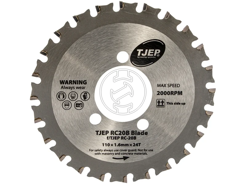 Kép: TJEP RC-20B Korfureszlap acel - inoxhoz 110 mm_0.webp